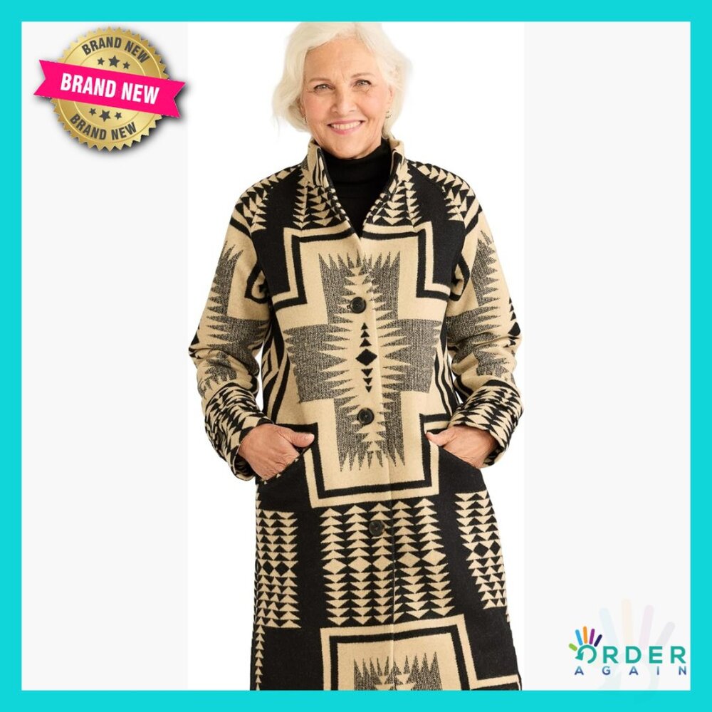 Classic Wool Pea Coat Elegant Trench Silhouette Fitted Long Sleeve Outerwear